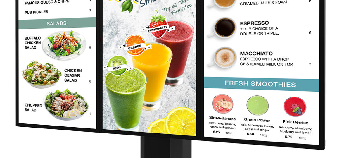Peerless-AV Introduces Universal Outdoor Digital Menu Boards for QSR and Retail Drive-Thrus