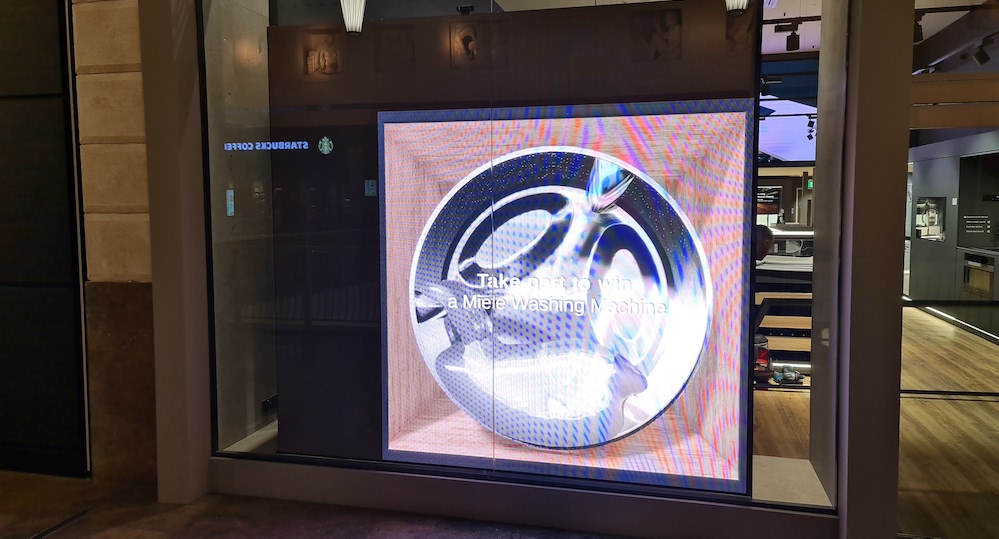 Interactive window display at Edinburgh Experience Centre