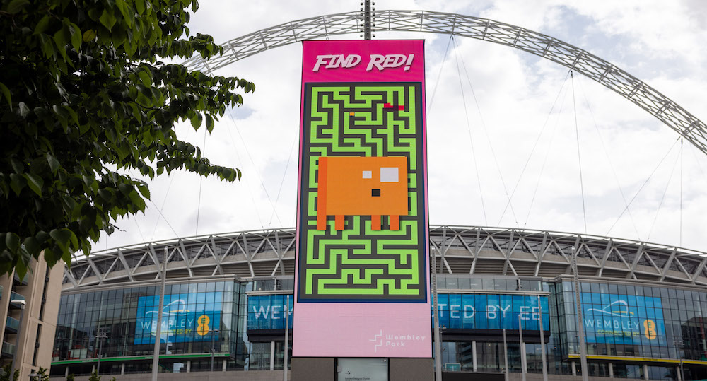 Giant digital screens become video games consoles at Wembley Park